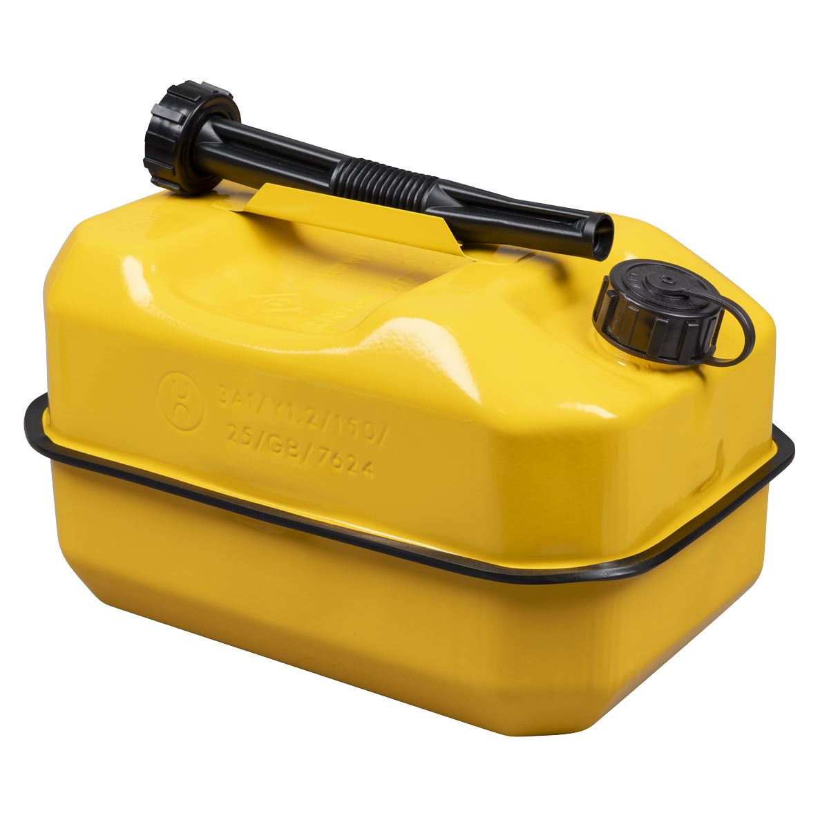 Sealey Explosive-Safe Jerry Can 10L - Yellow White Rose Tools