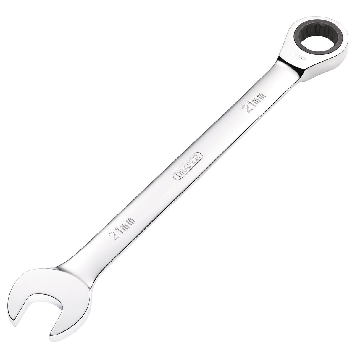 Draper Metric Ratcheting Combination Spanner 21mm 31020 White Rose Tools