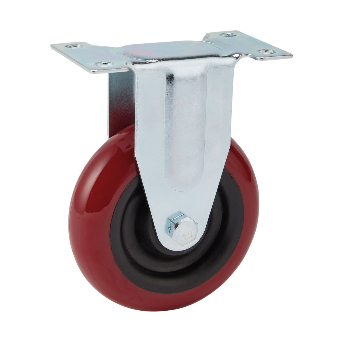 Draper Fixed Plate Fixing Polyurethane Wheel 100mm Diameter S.W.L. 125kg 65522 White Rose Tools