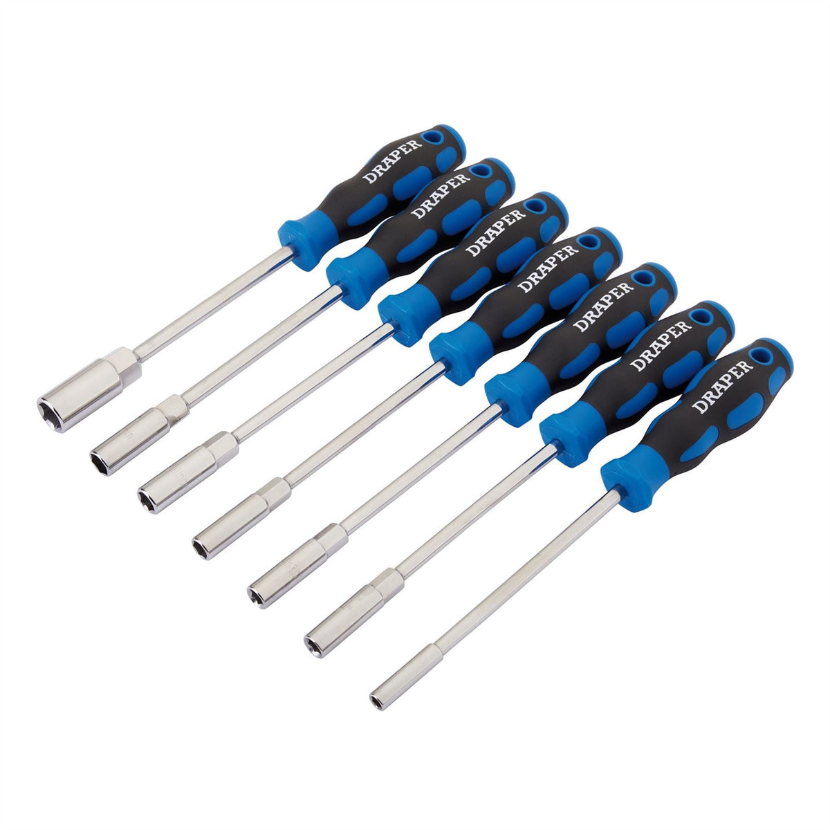 Draper Soft Grip Nut Spinner Set (7 Piece) 63510 White Rose Tools