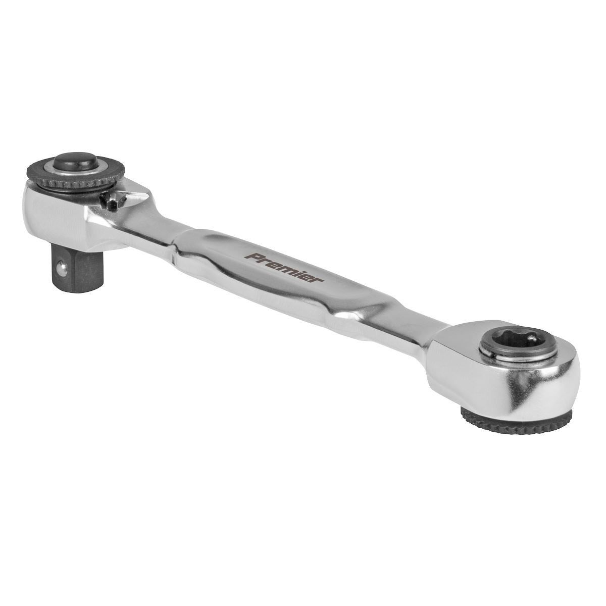 Sealey Premier Platinum Micro Ratchet Bit Driver & Wrench 1/4"Sq & 1/4"Hex Drive White Rose Tools