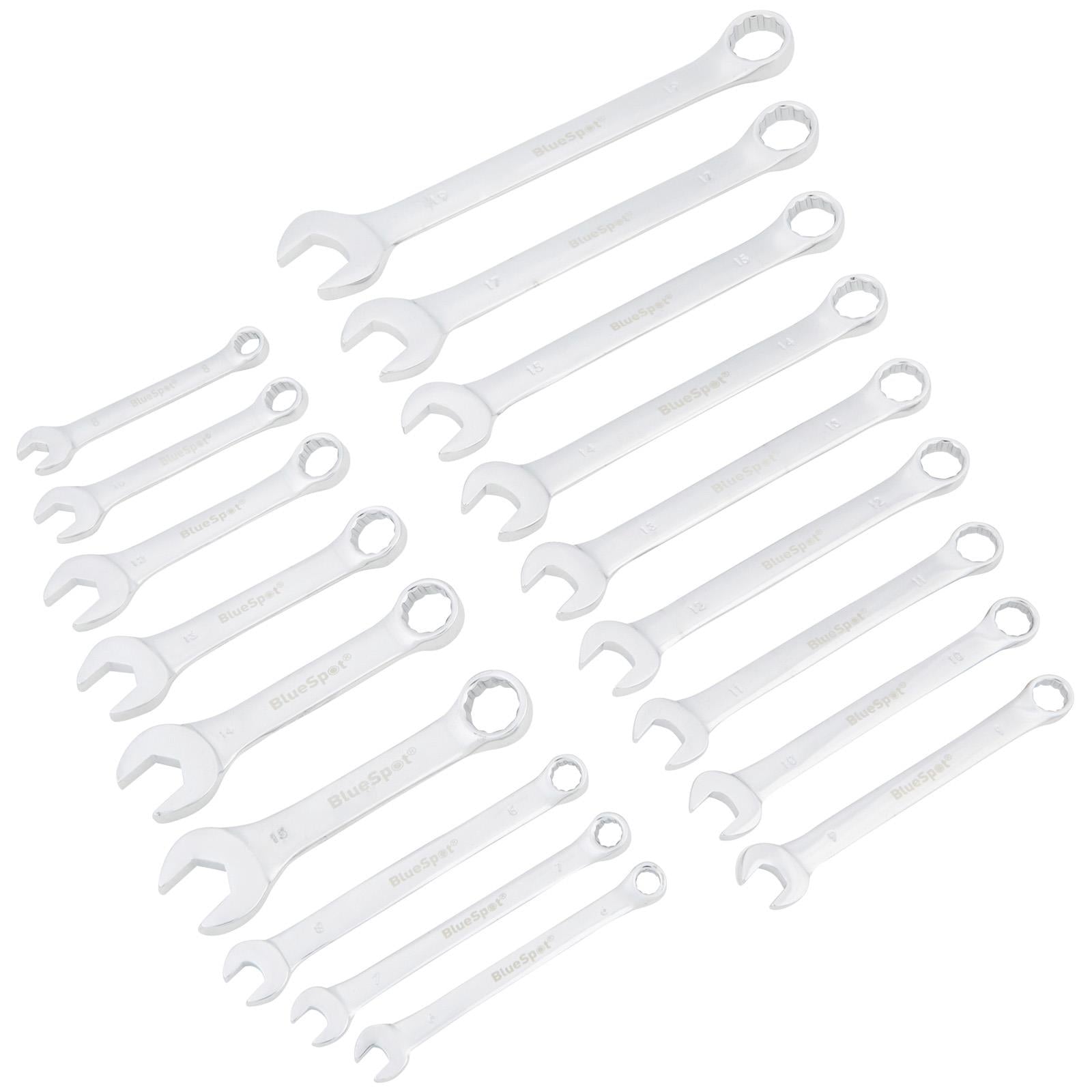 BlueSpot Assorted Combination Spanner Set Metric 6-19mm 18 Piece