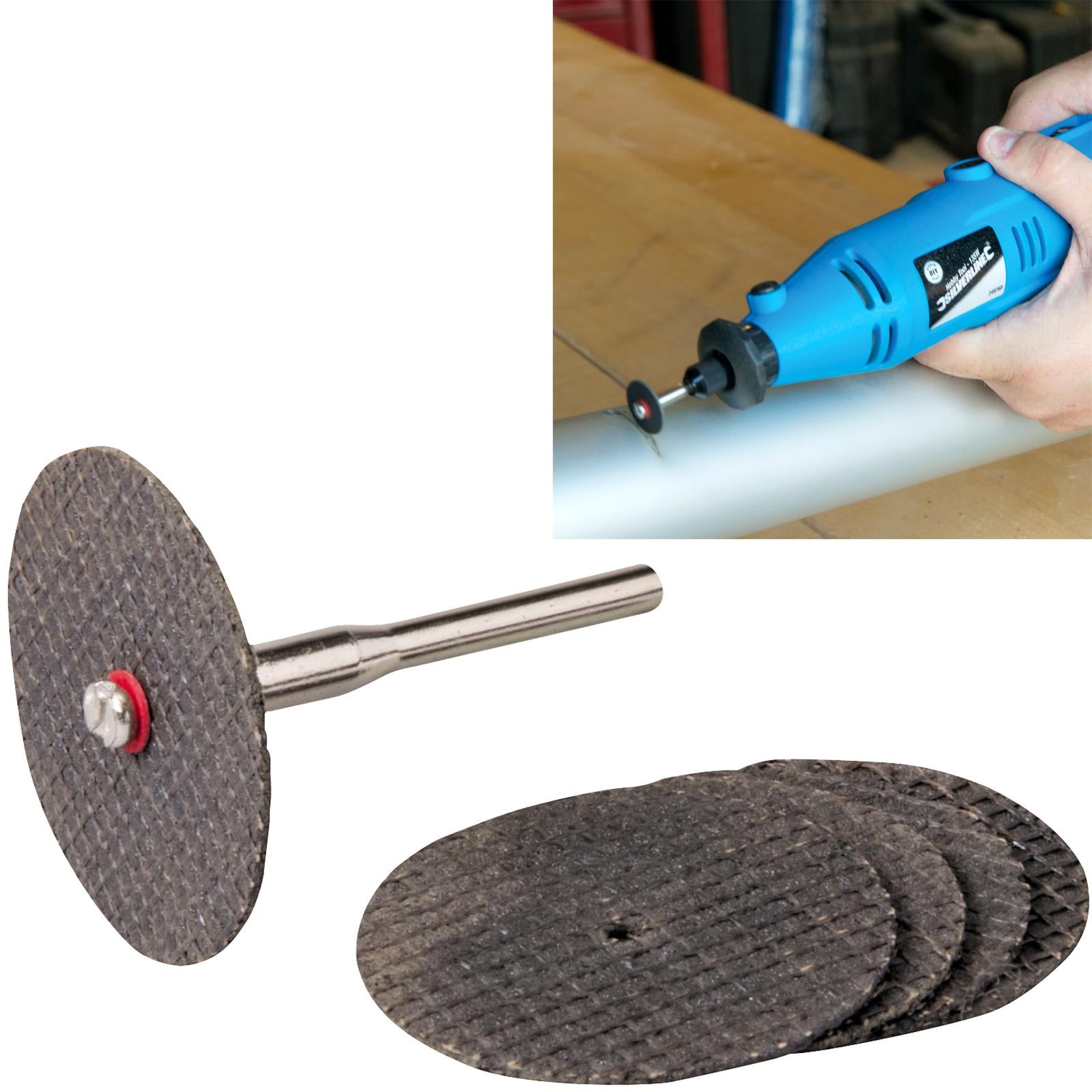 Silverline 6 Piece Resin Cutting Disc Kit Metal Wood Trimming Rotary Hobby Tool