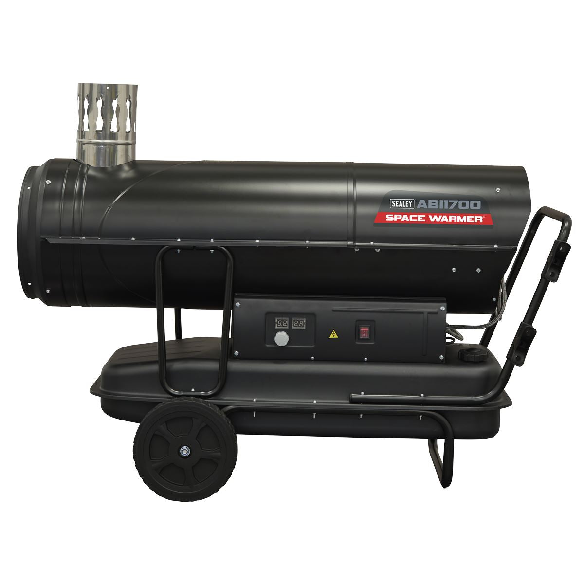 Sealey Space Warmer® Indirect Kerosene Diesel Heater with Wheels 170,000Btu/hr White Rose Tools