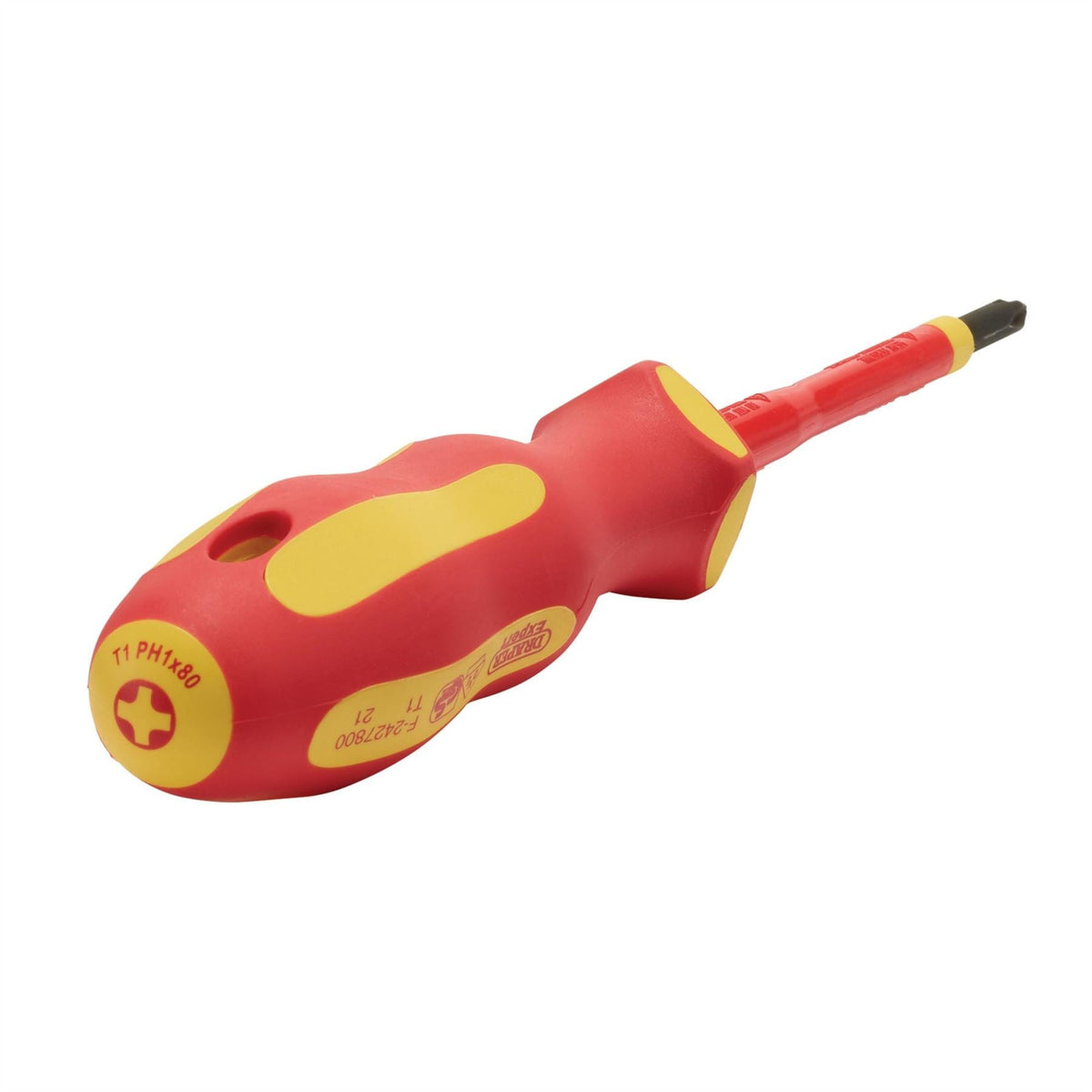 Draper XP1000 VDE PZ Type Screwdriver No.1 x 80mm 64477 White Rose Tools
