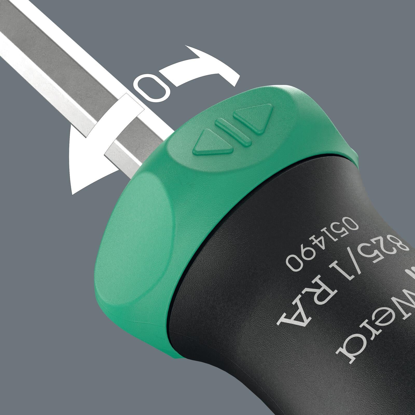 Wera Ratchet Screwdriver Kraftform Kompakt 27 RA 2 Integrated Bit Magazine 6 Pieces PH SL SQ