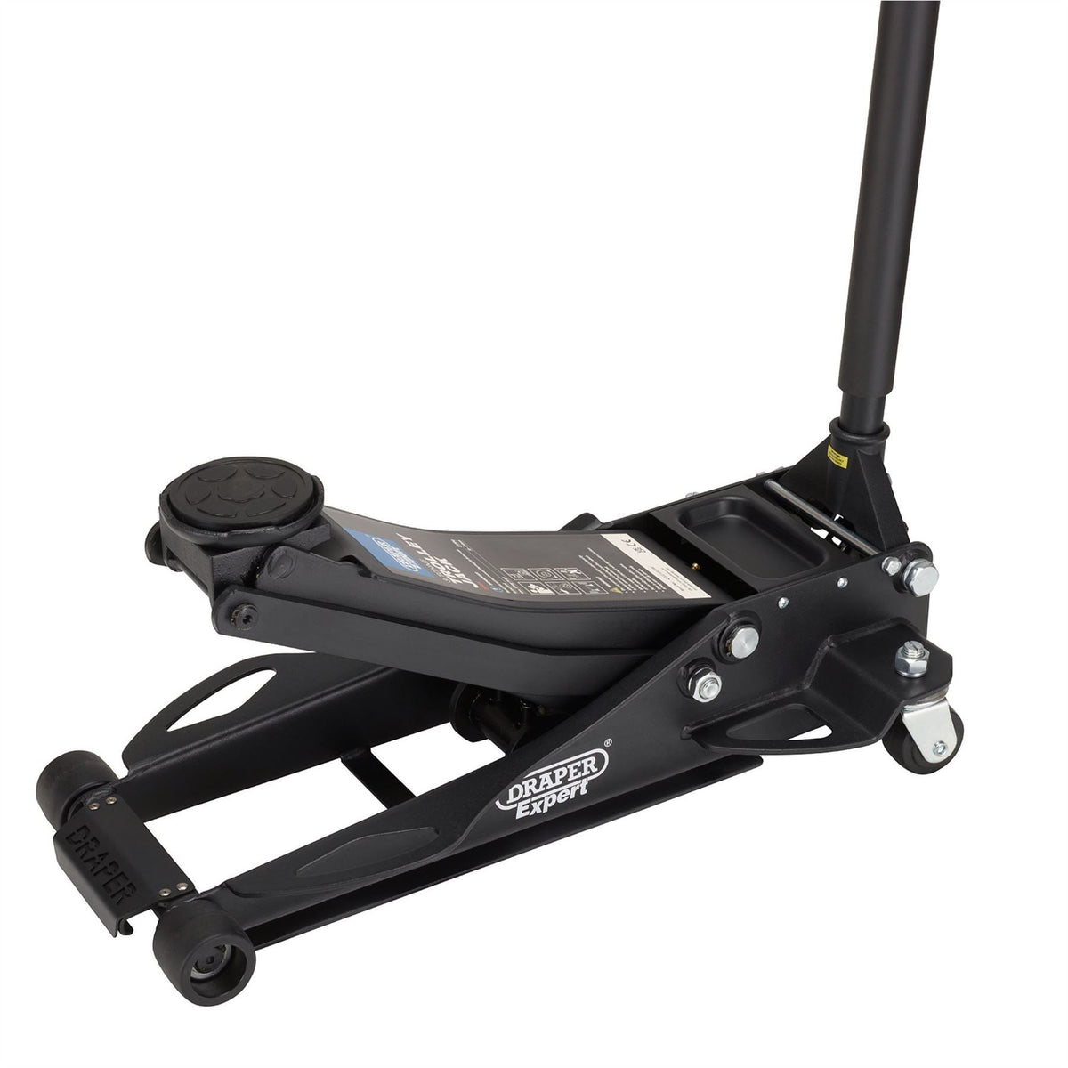 Draper Expert Professional Low Profile Fast Lift Garage Trolley Jack 3 Tonne Black 28464 White Rose Tools