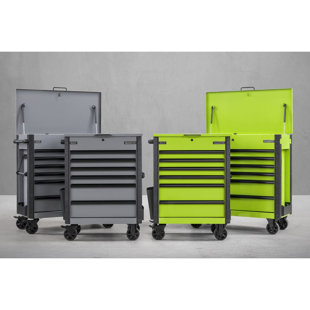 Sealey Superline Pro Tool Trolley 6 Drawer - Grey