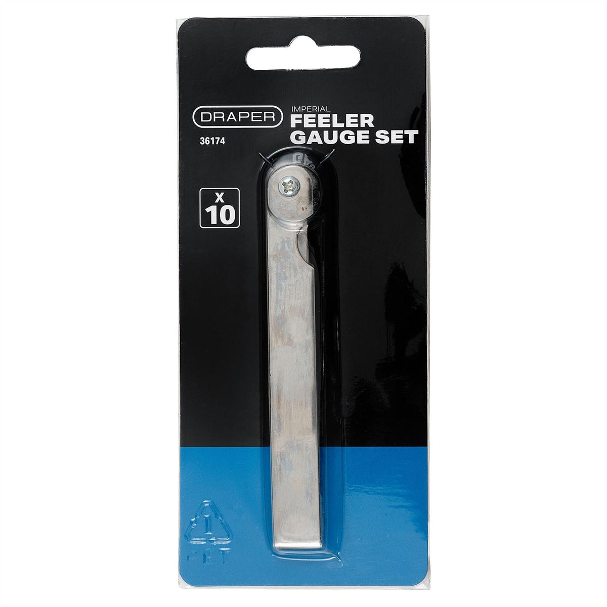Draper 10 Blade Imperial Feeler Gauge Set 36174 White Rose Tools