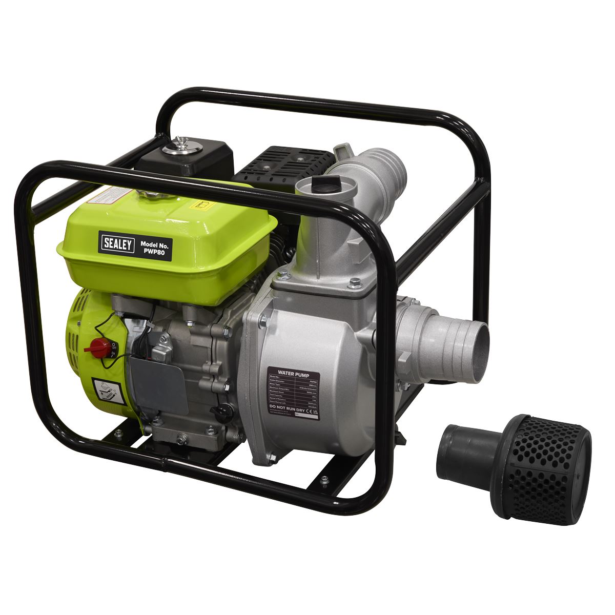 Sealey Petrol Powered Water Pump 80mm 6.15hp 4-Stroke Engine White Rose Tools
