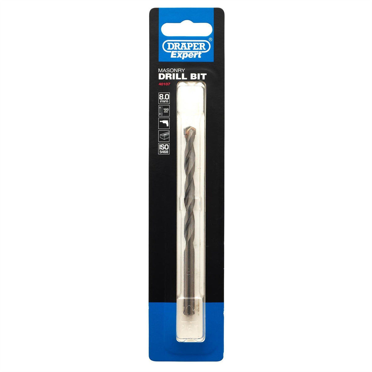 Draper Expert Masonry Drill Bit 8 x 120mm 40107 White Rose Tools