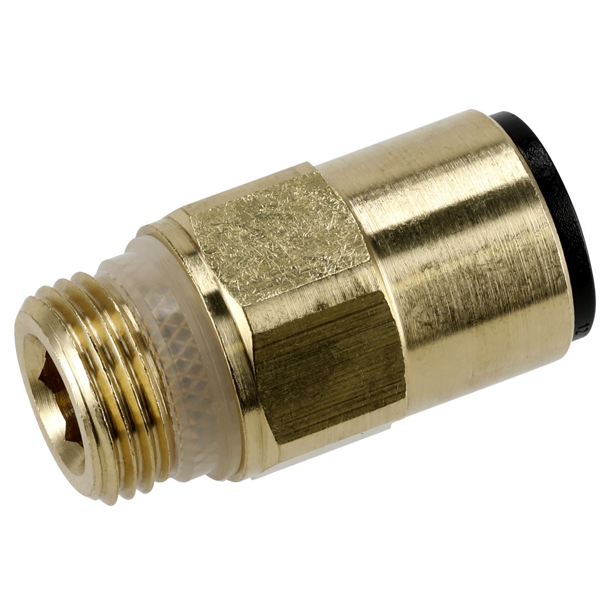 Sealey Brass SuperThread Straight Adaptor 12mm x 3/8"BSP Pack of 2 (John Guest Speedfit®)