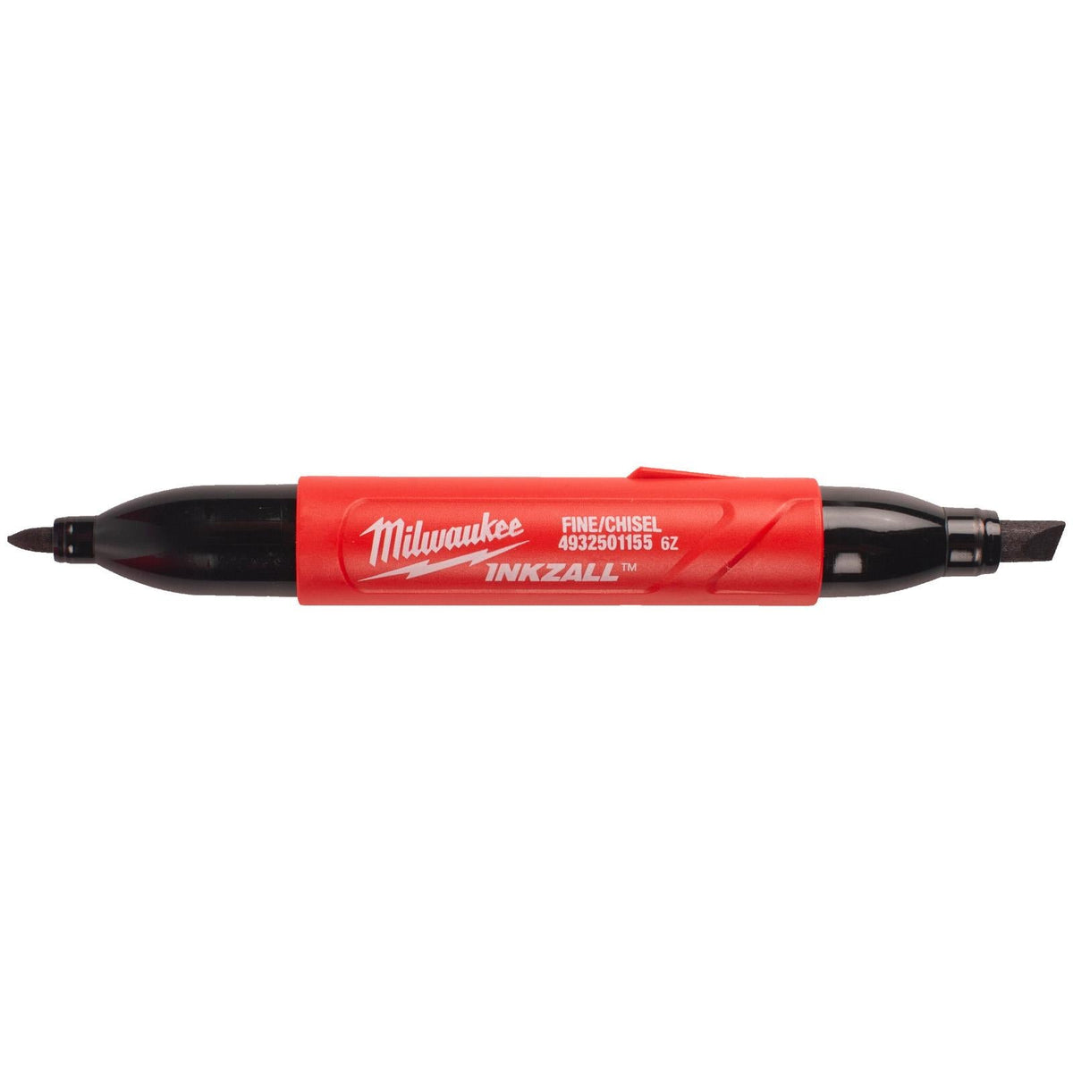 Milwaukee INKZALL Double Tip Chiseled and Fine Point Marker Pen White Rose Tools