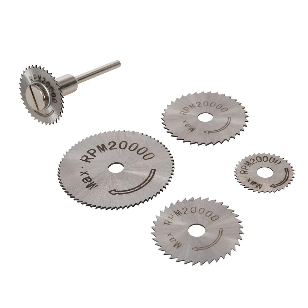Silverline 6 Piece HSS Saw Disc Set Brass Copper Wood Plastic Rotary Cutting Kit
