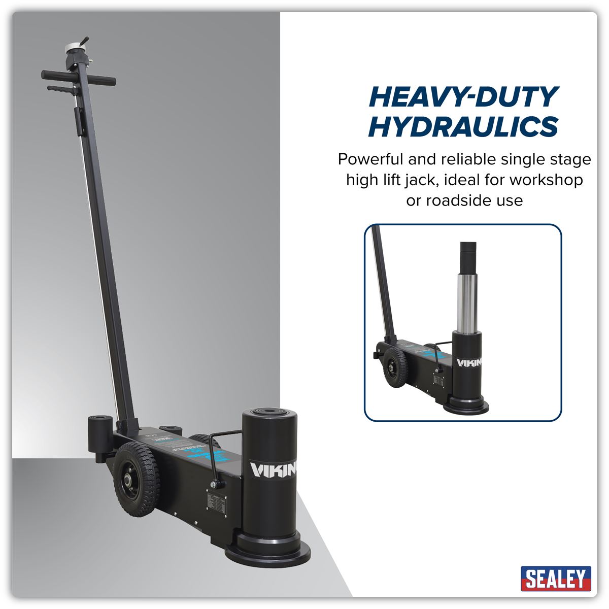Sealey Viking Air Operated High Lift Single Stage Jack 30 Tonne