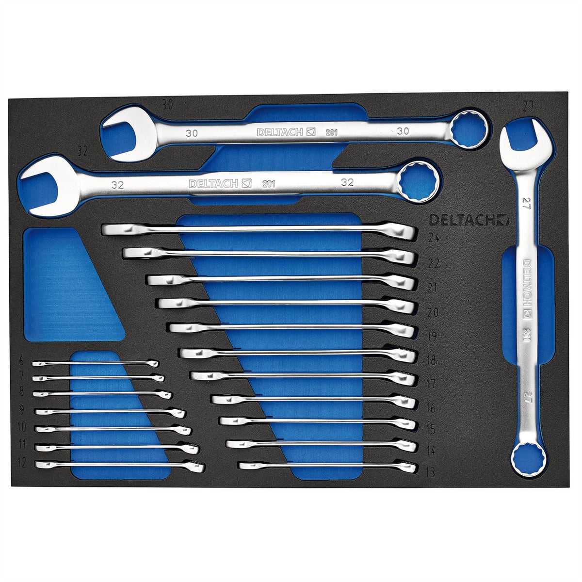 Bunker Open End Spanner Set in EVA Foam Inlay (21 Piece) 29450 White Rose Tools