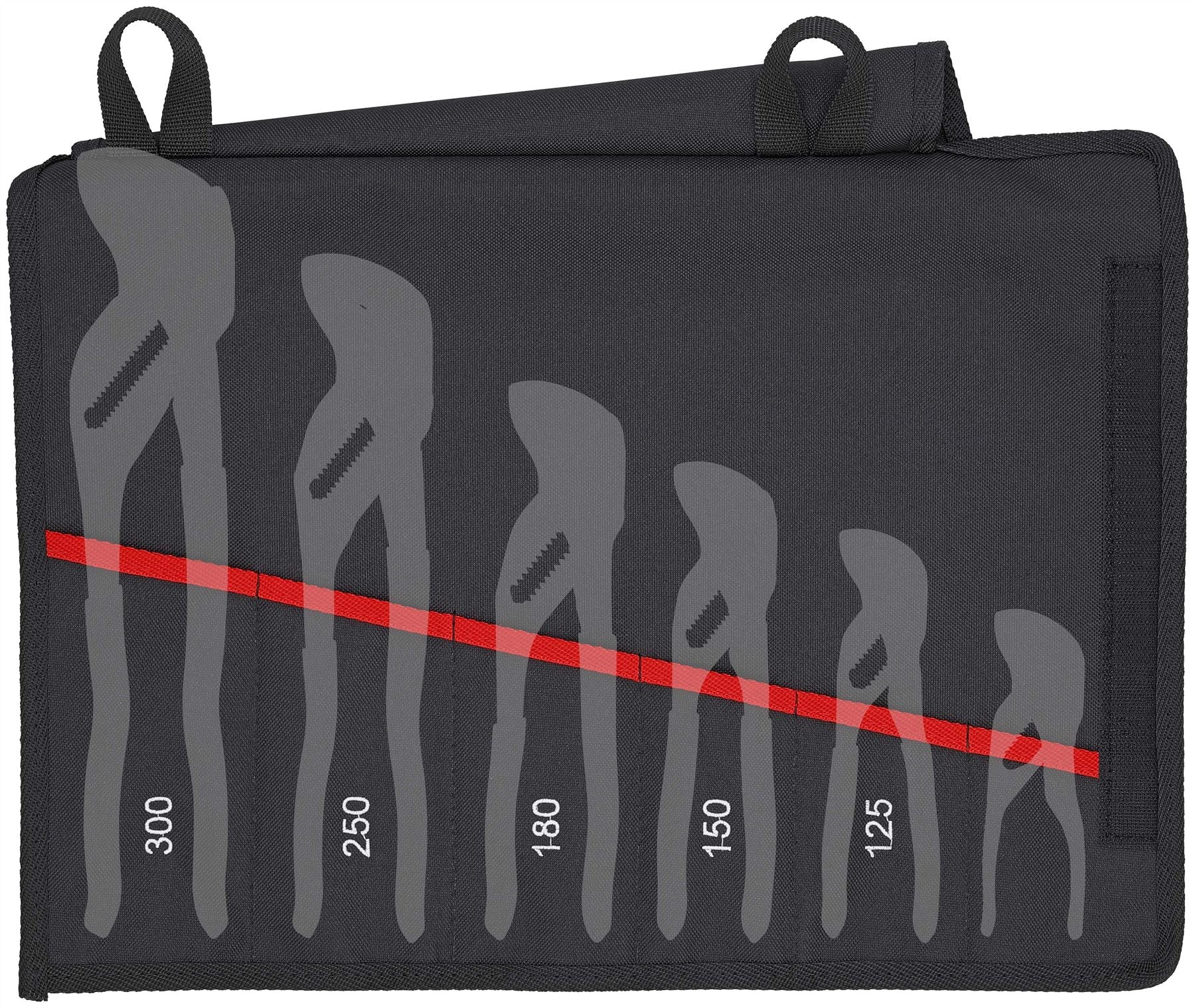 KNIPEX Tool Roll for Pliers Wrenches Empty 6 Compartments 440mm 00 19 55 S4 LE