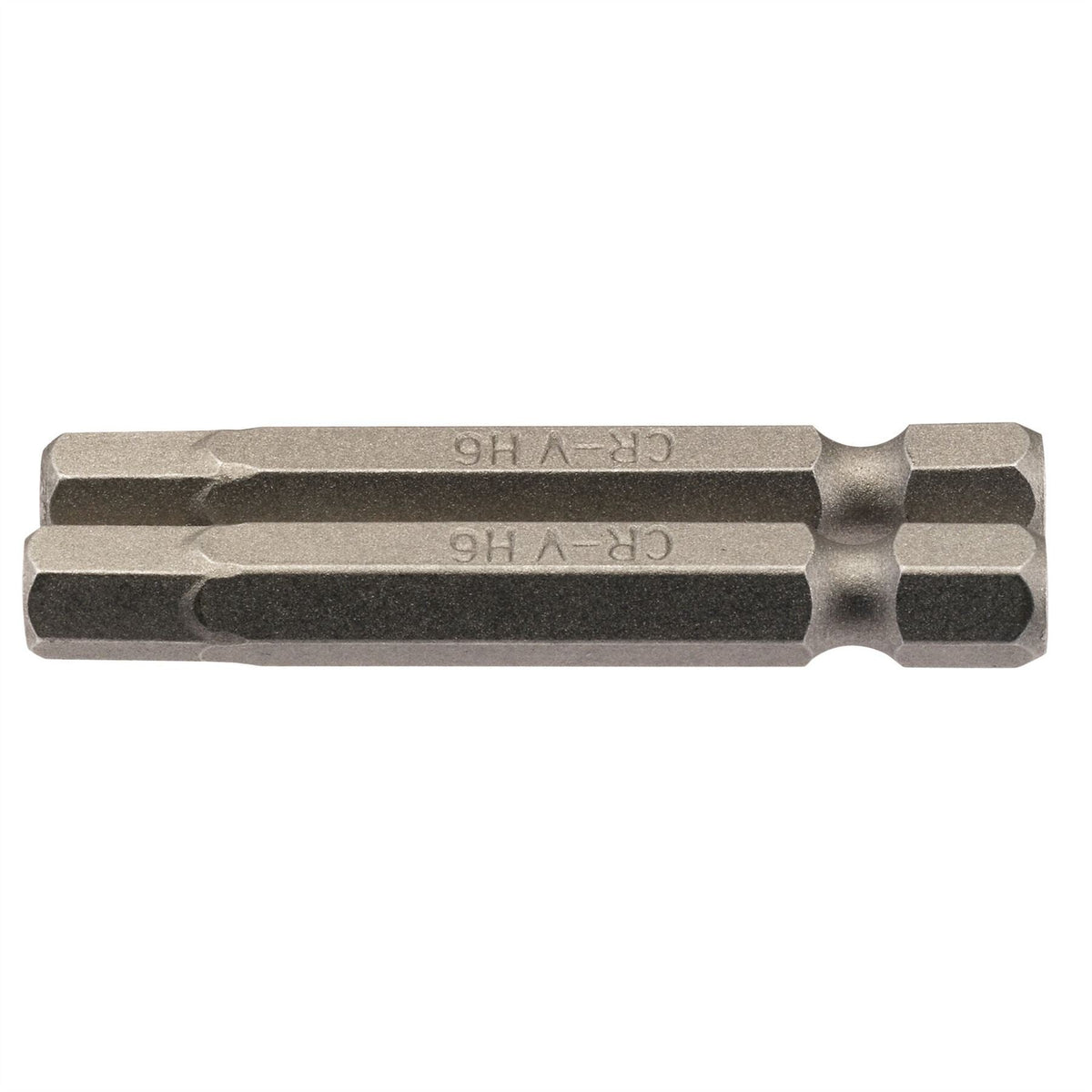 Draper Hexagonal Insert Bit 6mm 1/4" Hex 50mm Long (Pack of 2) 64259 White Rose Tools