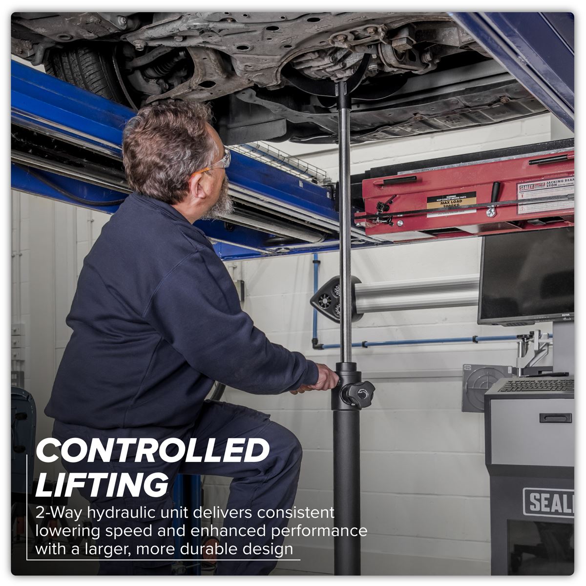 Sealey Viking Vertical Transmission Jack with Quick Lift 600kg - White Rose Tools