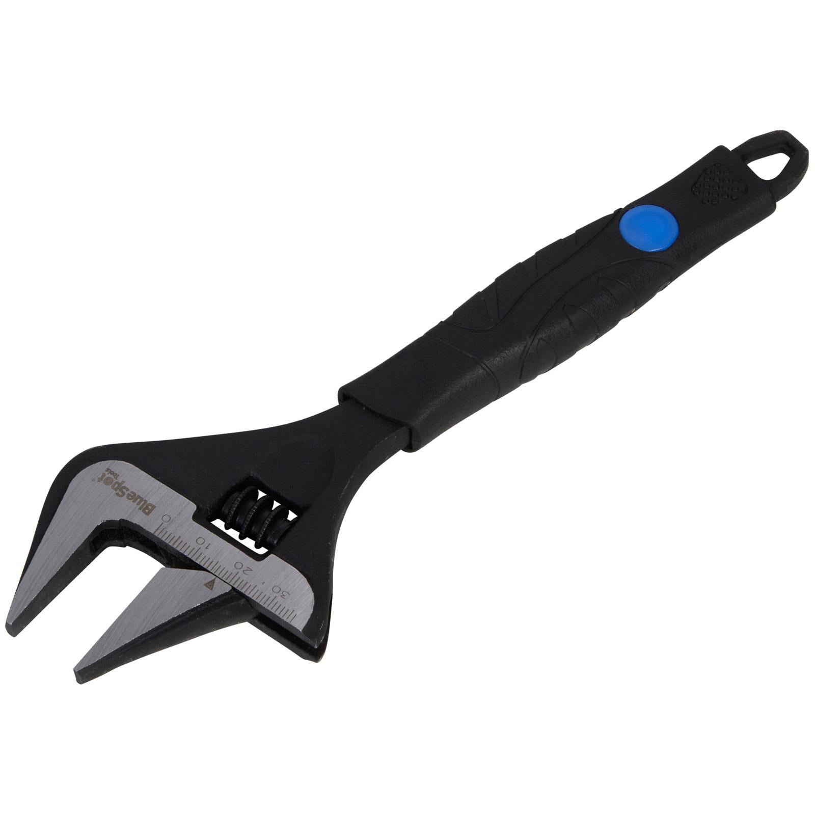 BlueSpot Adjustable Wrench Wide Jaw 200mm 8in Jaw Capacity 39mm