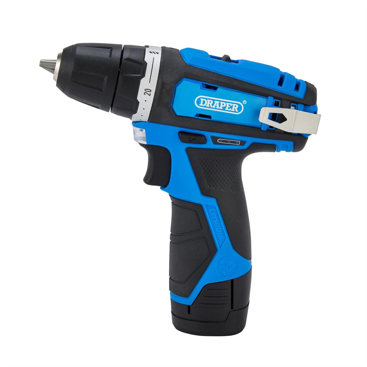 Draper 12V Drill Driver 1 x 1.5Ah Battery 1 x Fast Charger 70328 White Rose Tools