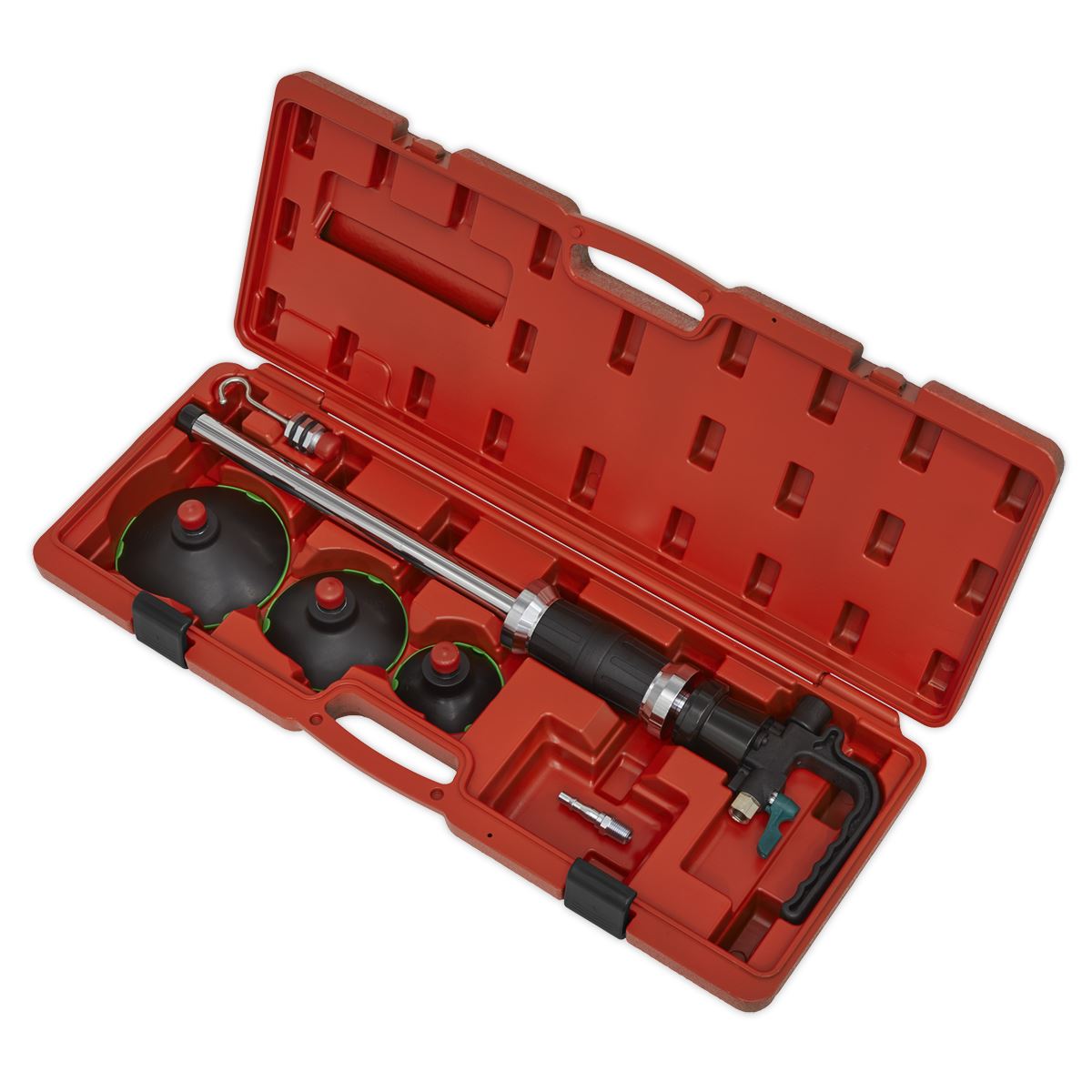 Sealey Air Suction Dent Puller Panel Reshaping 75mm 100mm 125mm Suction Pads