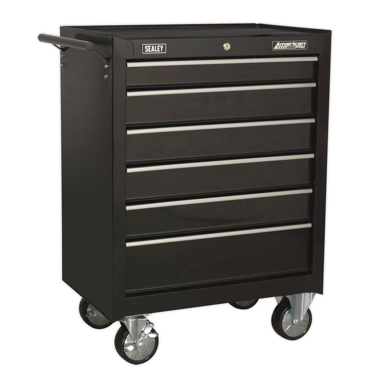 Sealey American Pro Rollcab 6 Drawer with Ball-Bearing Slides - Black