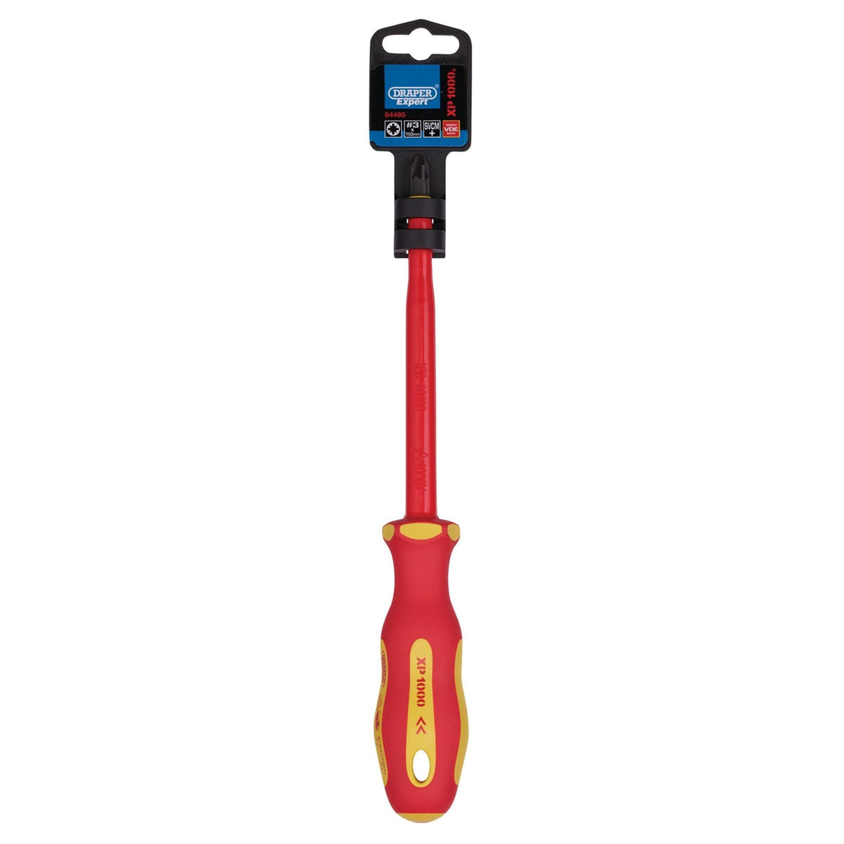 Draper XP1000 VDE PZ Type Screwdriver No.3 x 150mm 64485 White Rose Tools