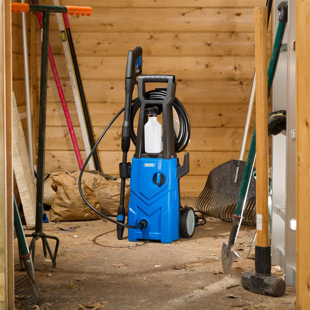 Draper 230V Pressure Washer 1600W 135bar 98676 White Rose Tools