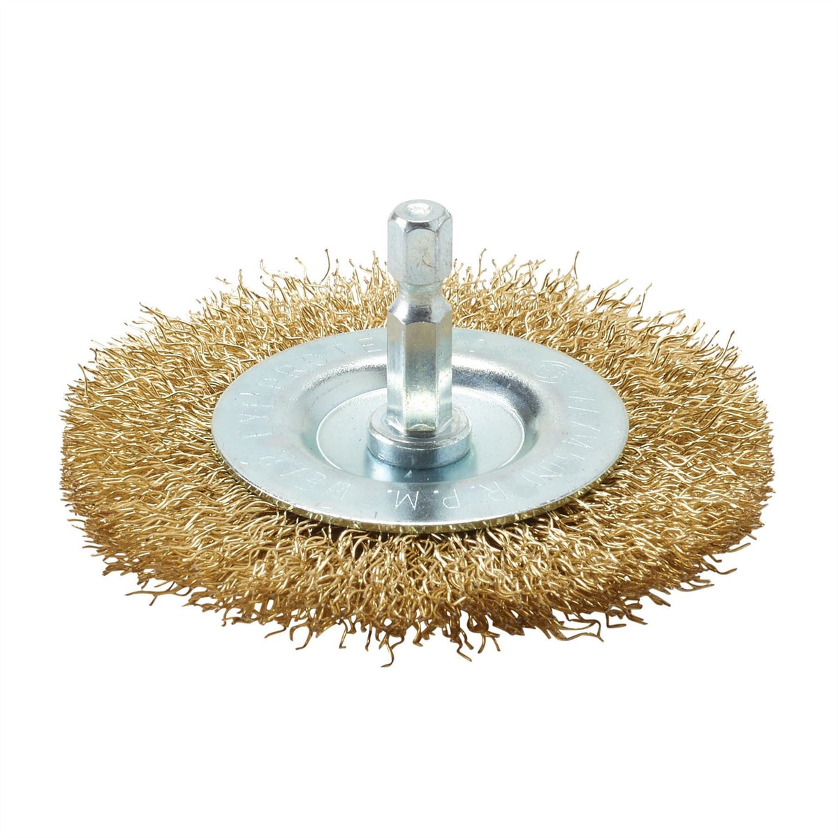 Draper Brassed Steel Crimped Wire Wheel Brush 75mm 41429 White Rose Tools