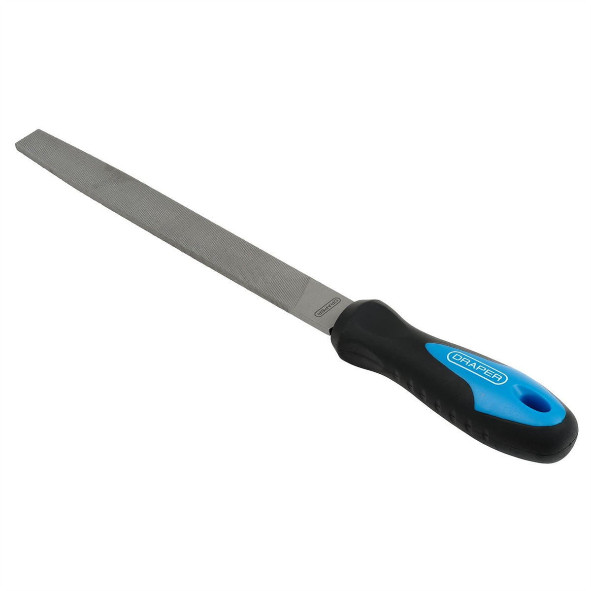 Draper Engineers Flat Second Cut File with Soft Grip Handle 200mm 44952 White Rose Tools