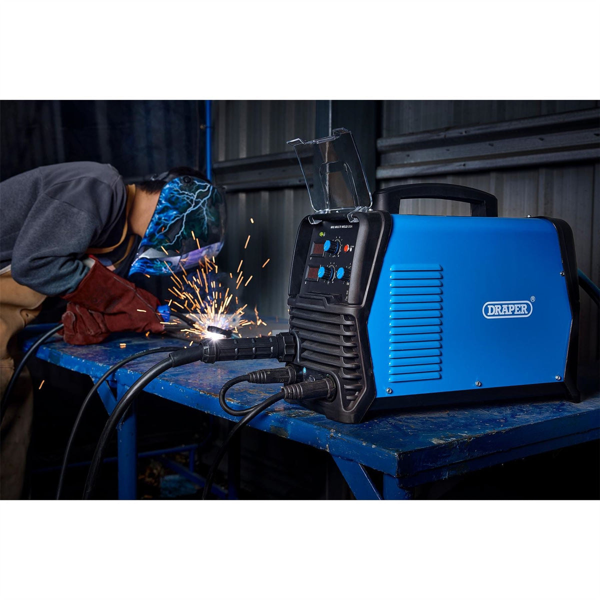 Draper Gas/Gasless MIG Inverter Multi-Welder 200A 70046 White Rose Tools