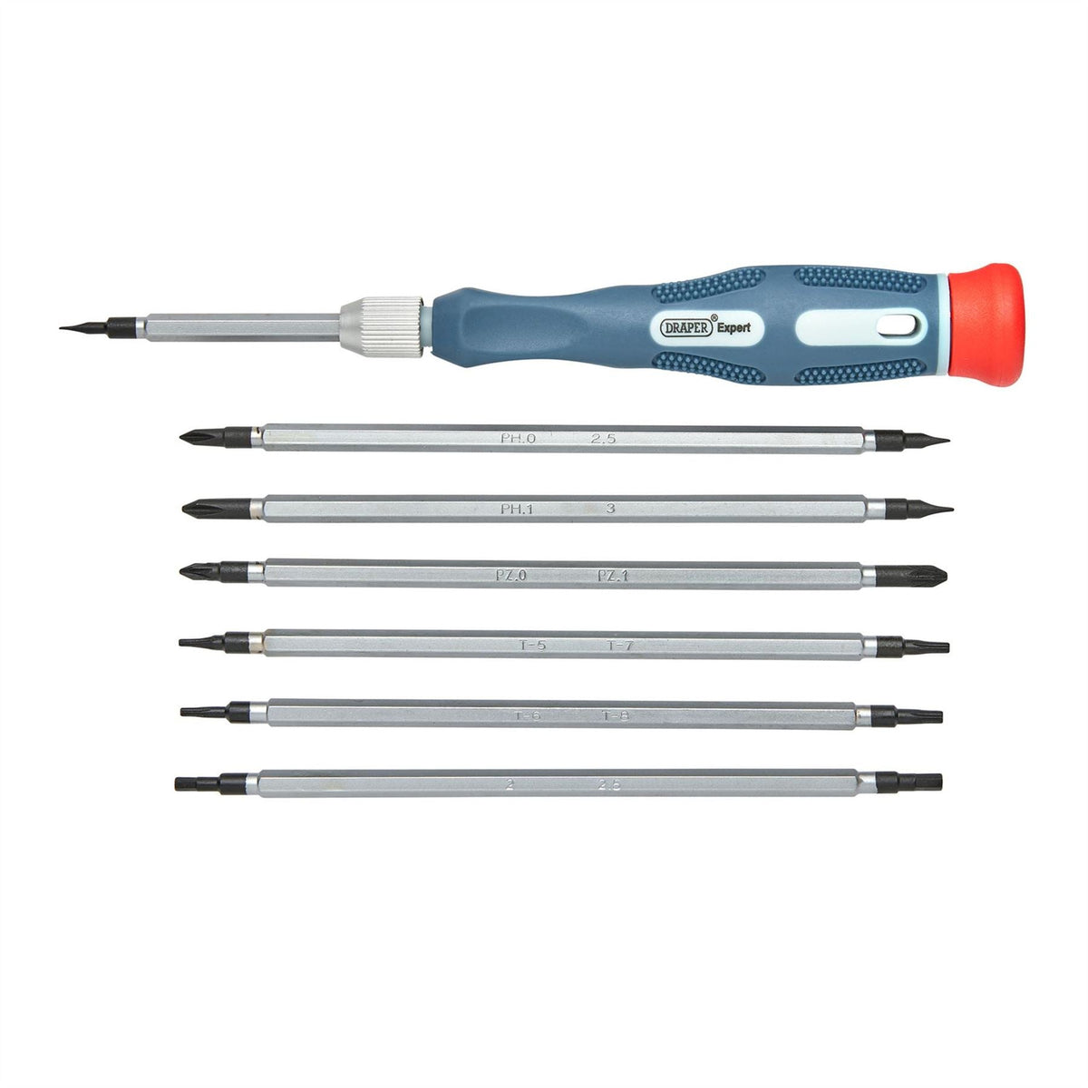 Draper Expert 14 in 1 Reversible Precision Screwdriver Set 78925 White Rose Tools