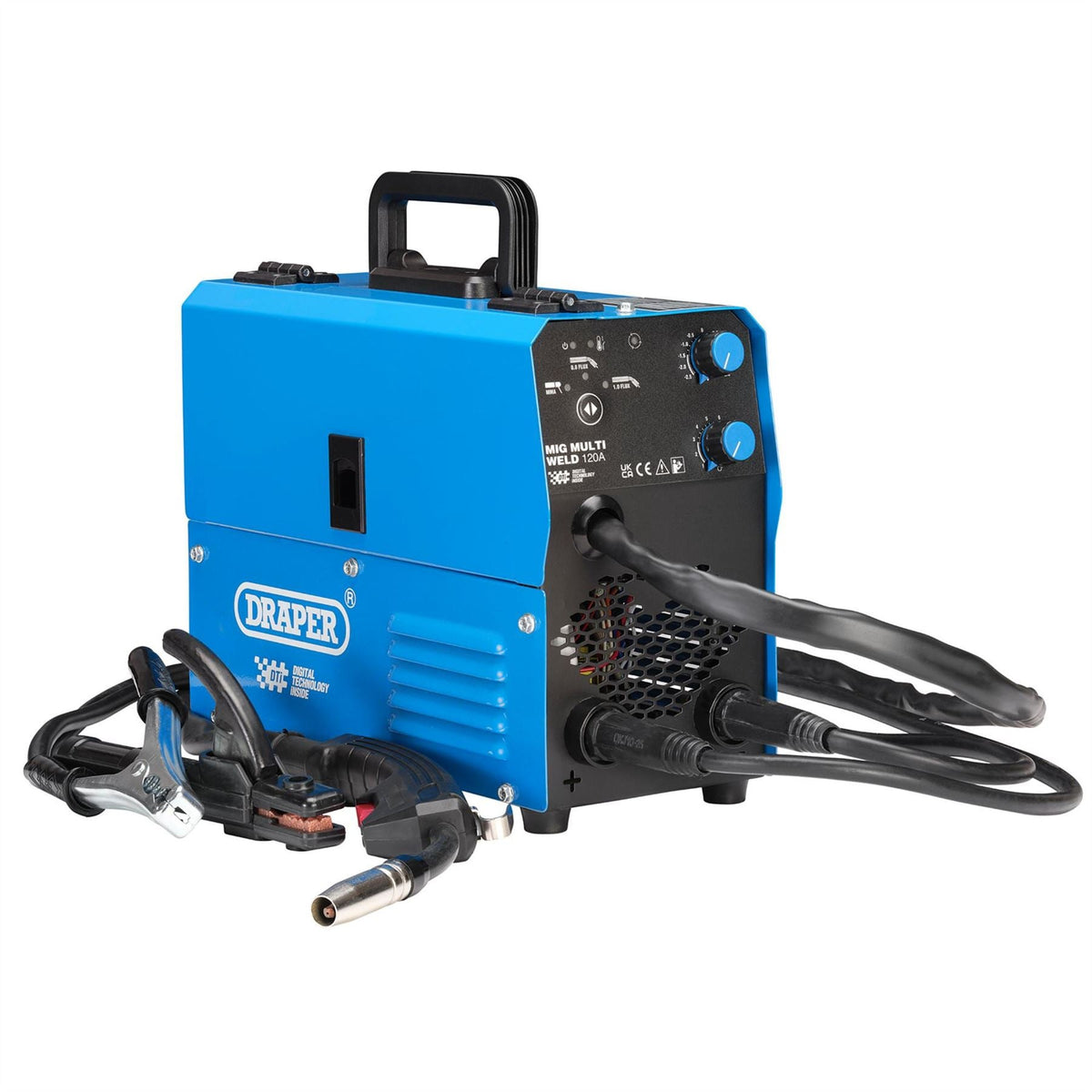 Draper Gasless MIG Inverter Multi-Welder Dti 120A 70049 White Rose Tools