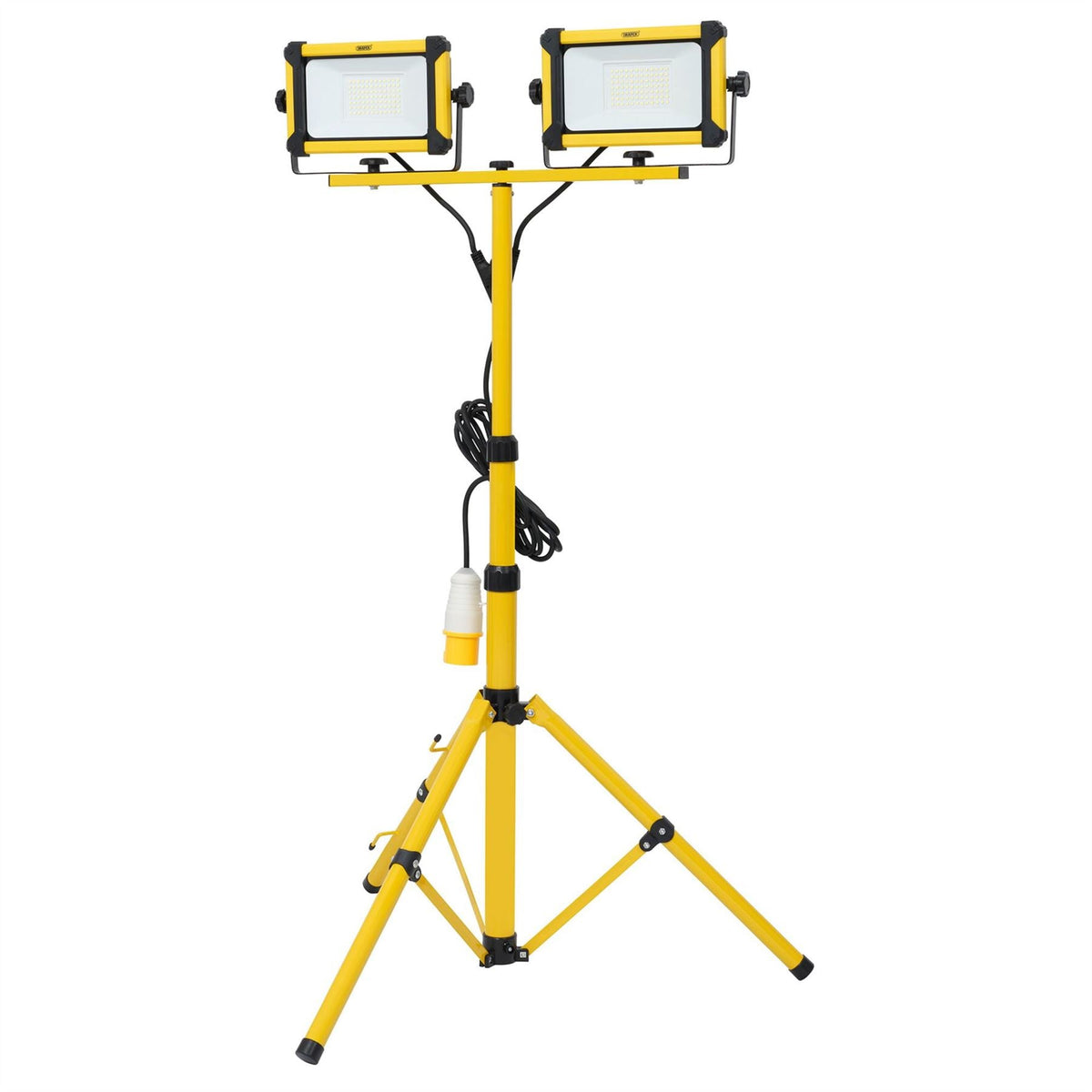 Draper 110V SMD LED Tripod Site Light 2 x 50W 12000 Lumens 28291 White Rose Tools