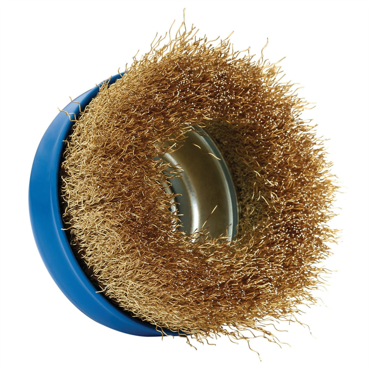 Draper Brassed Steel Crimped Wire Cup Brush 100mm M14 41445 White Rose Tools
