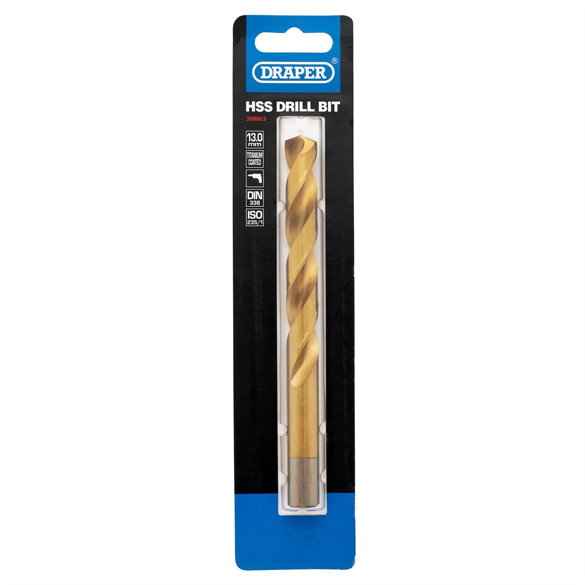 Draper HSS Titanium Drill Bit 13 x 230mm 38863 White Rose Tools