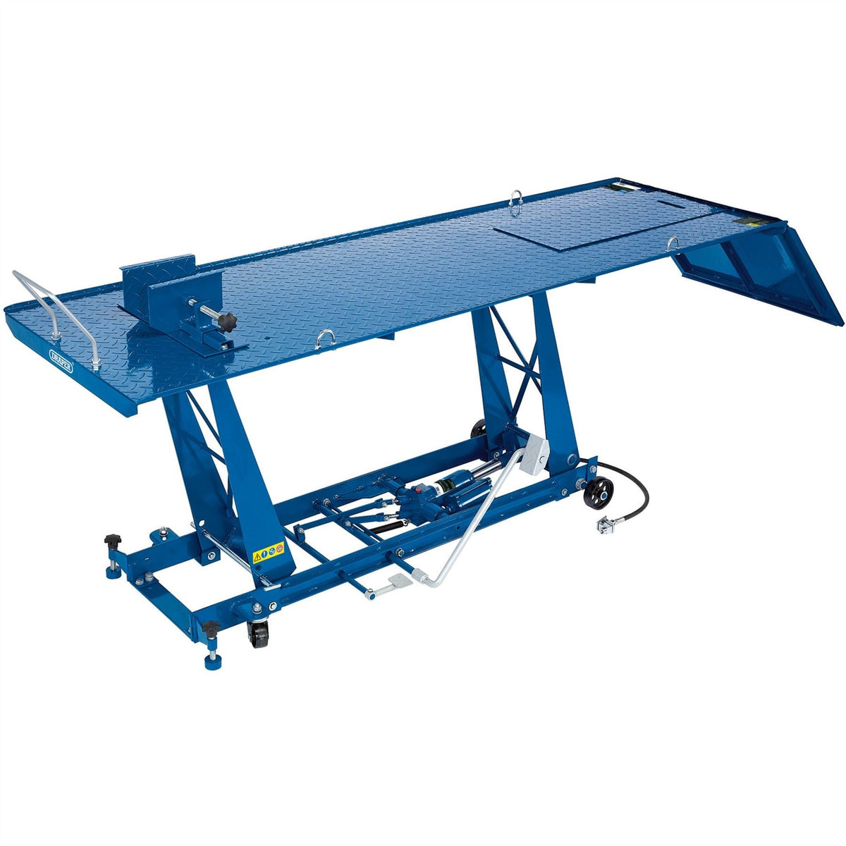 Draper Pneumatic/Hydraulic Motorcycle Lift 450kg 37188 White Rose Tools