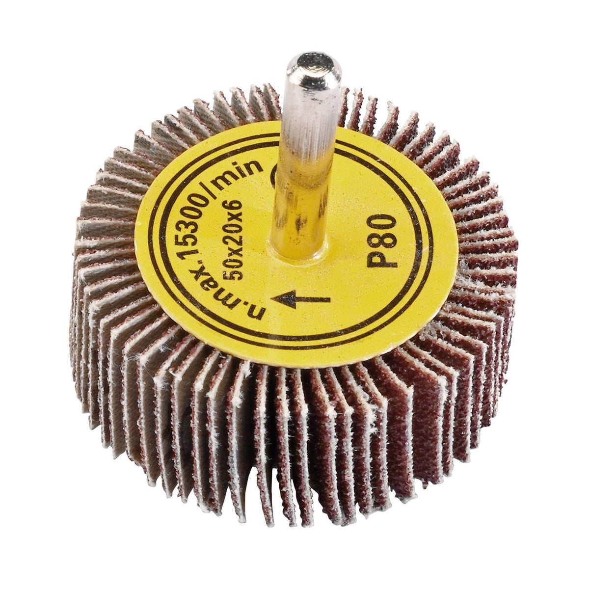 Draper Abrasive Flap Wheel 50 x 20mm 80 Grit 71826 White Rose Tools