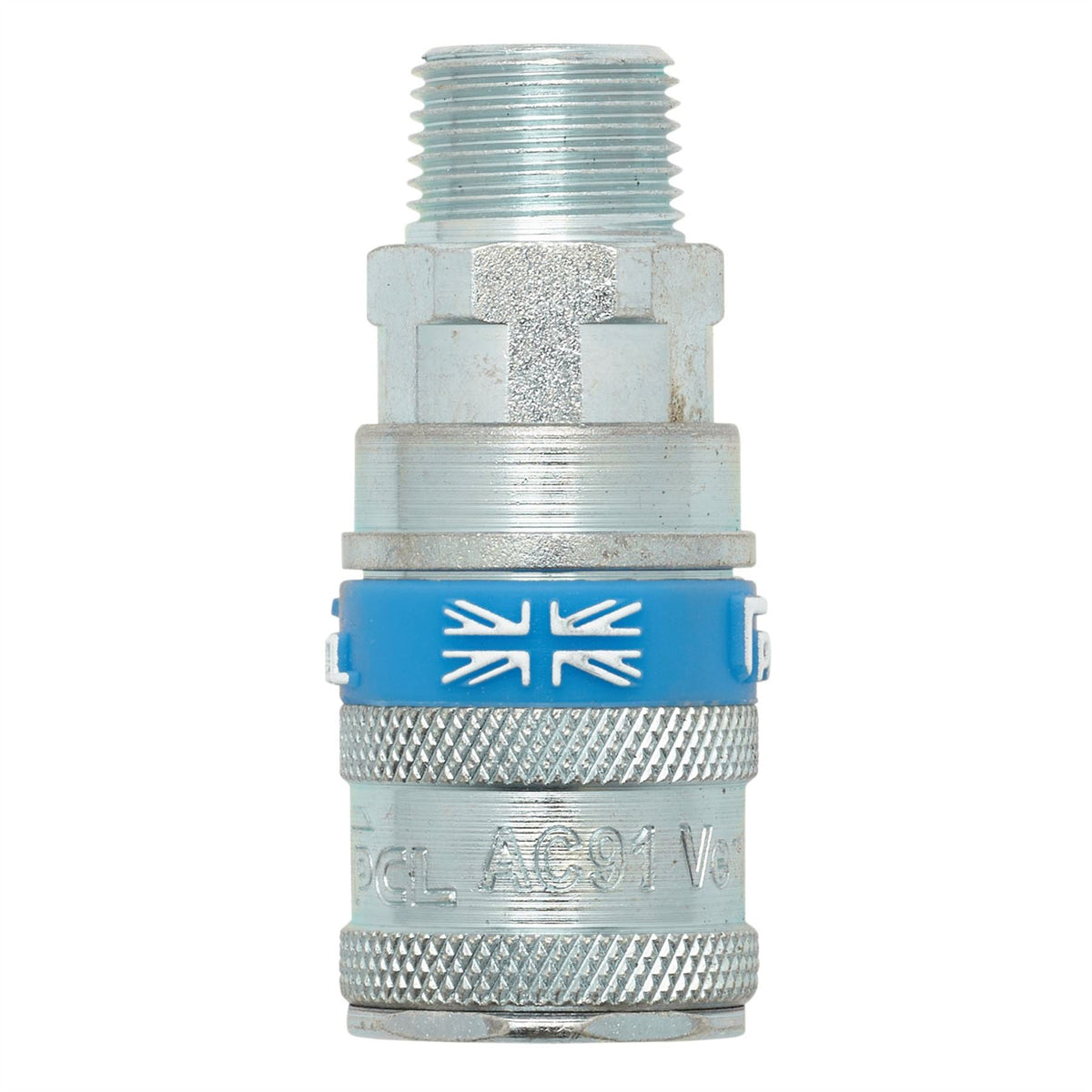 Draper 3/8" BSP Taper Male Thread Vertex Air Coupling 51409 White Rose Tools