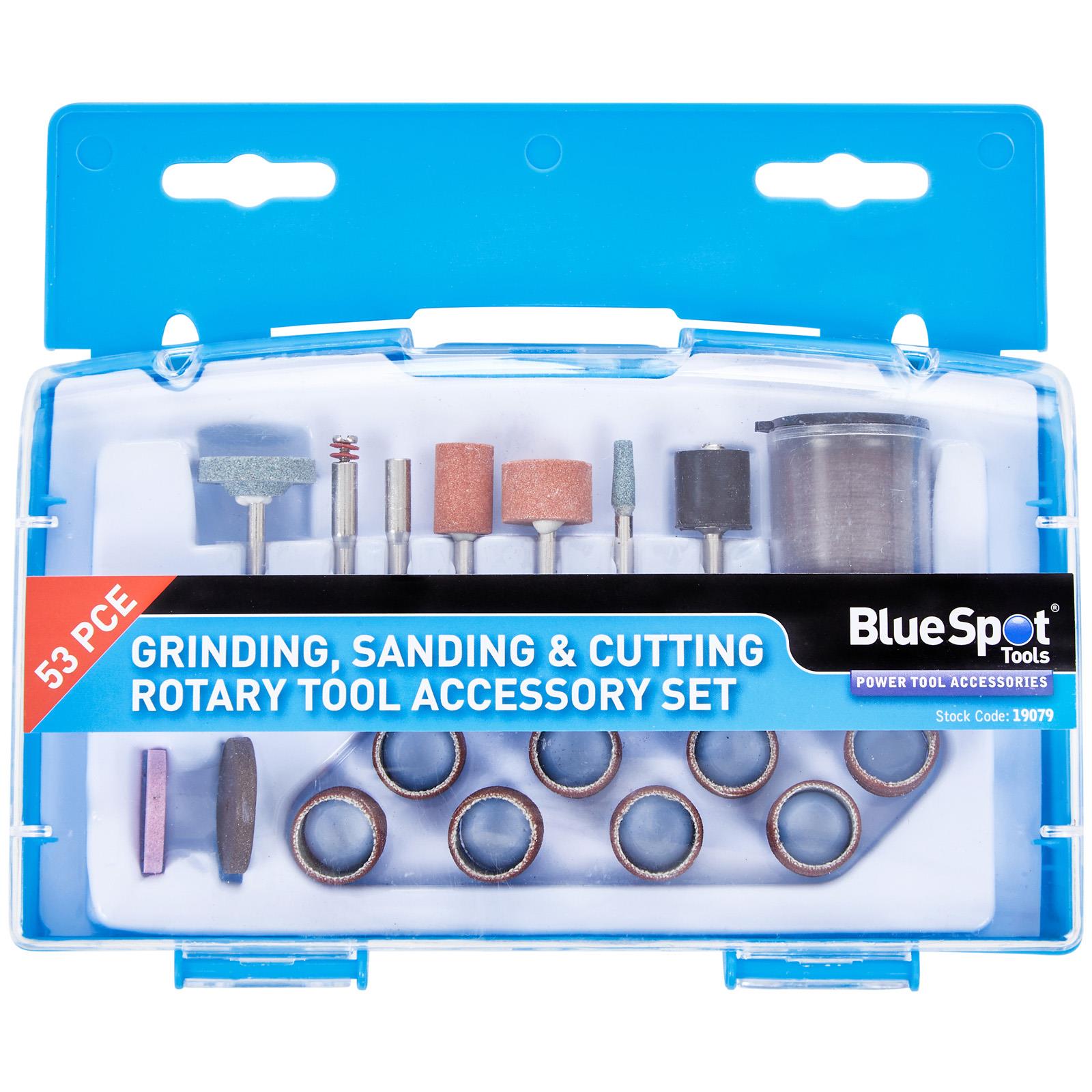 BlueSpot Grinding Sanding and Cutting Rotary Tool Accessory Set 53 Piece