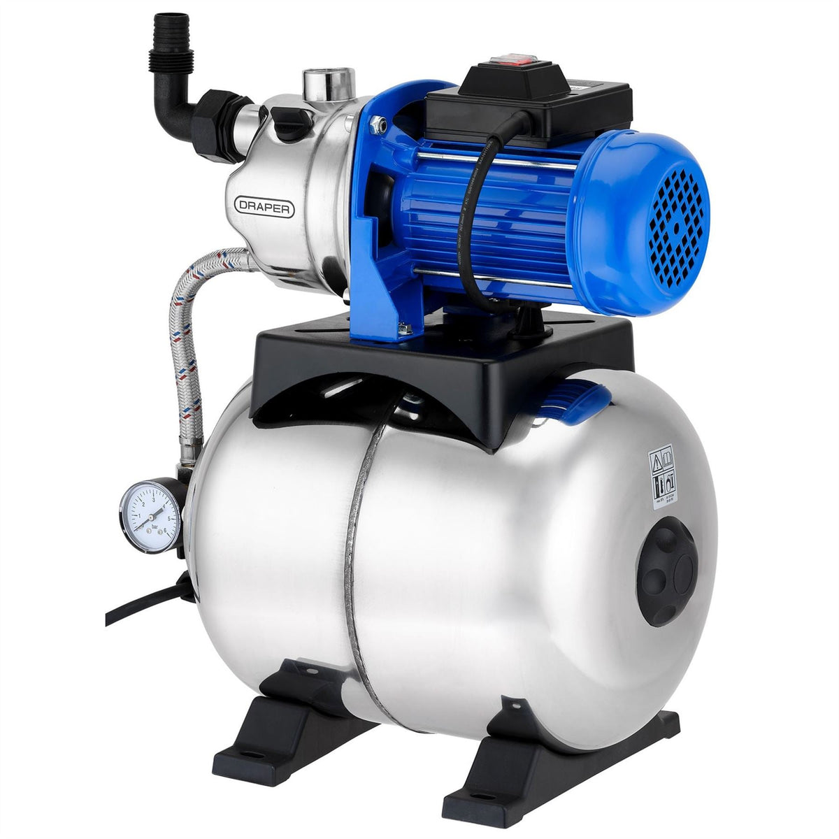 Draper 230V Stainless Steel Booster Pump 50L/min 800W 27483 White Rose Tools