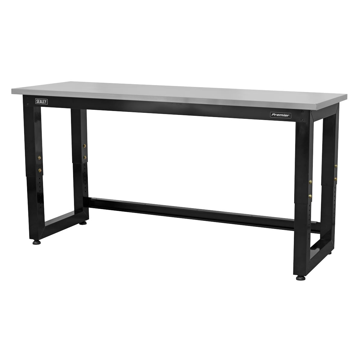 Sealey Premier Steel Adjustable Workbench with Stainless Steel Worktop 1830mm - Heavy-Duty