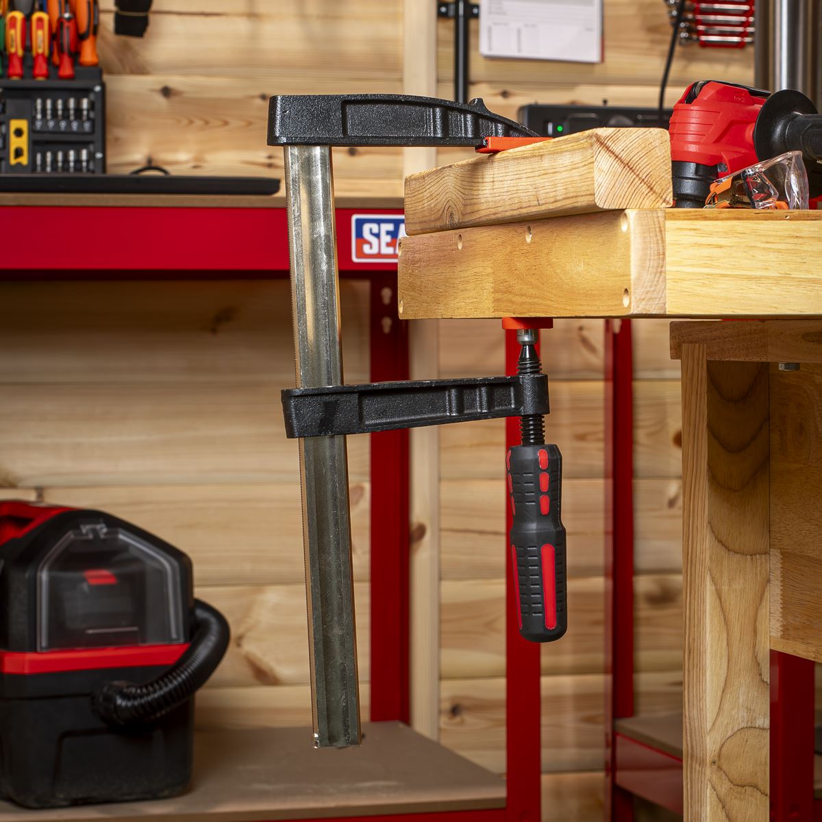 Sealey 300mm F-Clamp White Rose Tools