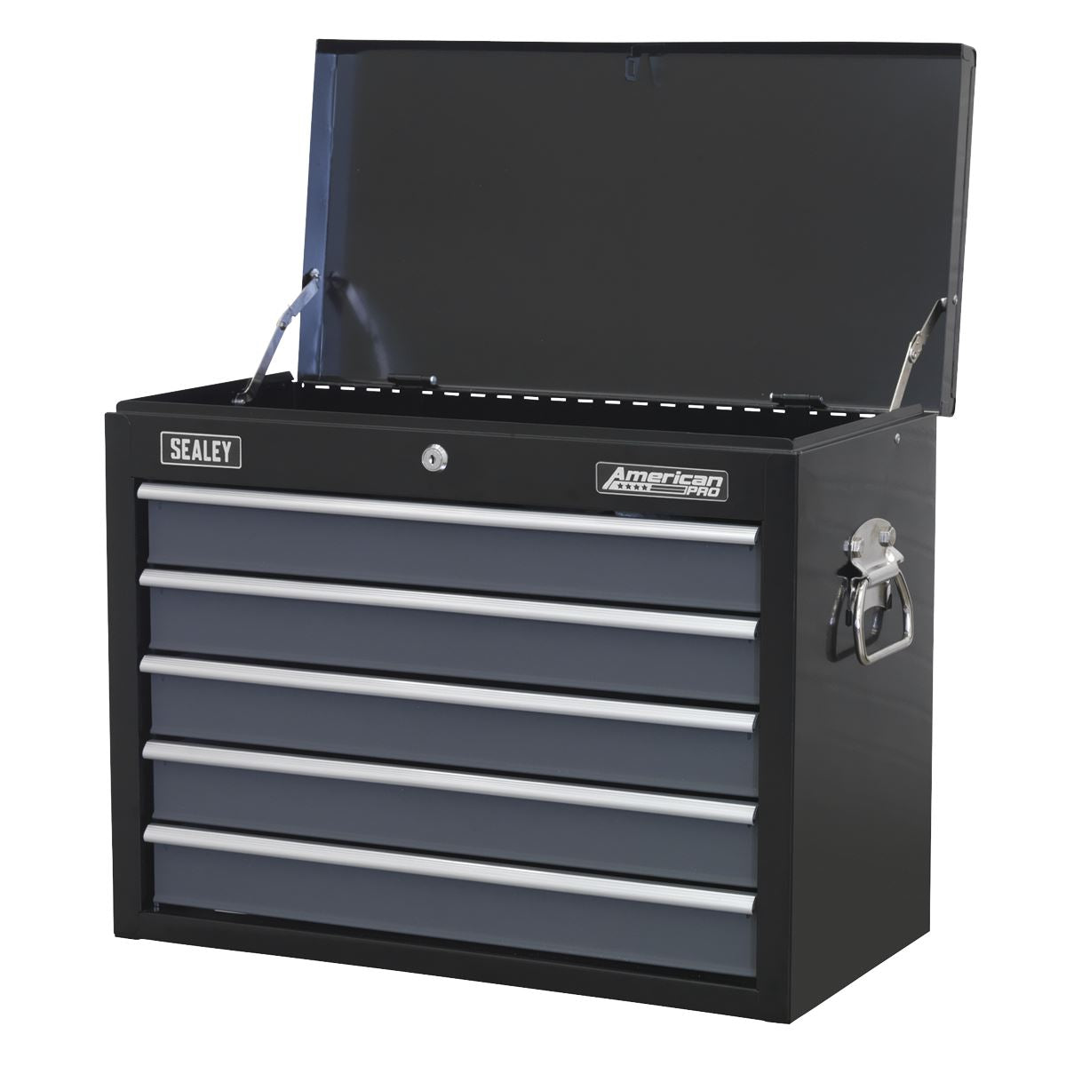 Sealey American Pro Topchest 5 Drawer with Ball-Bearing Slides - Black/Grey