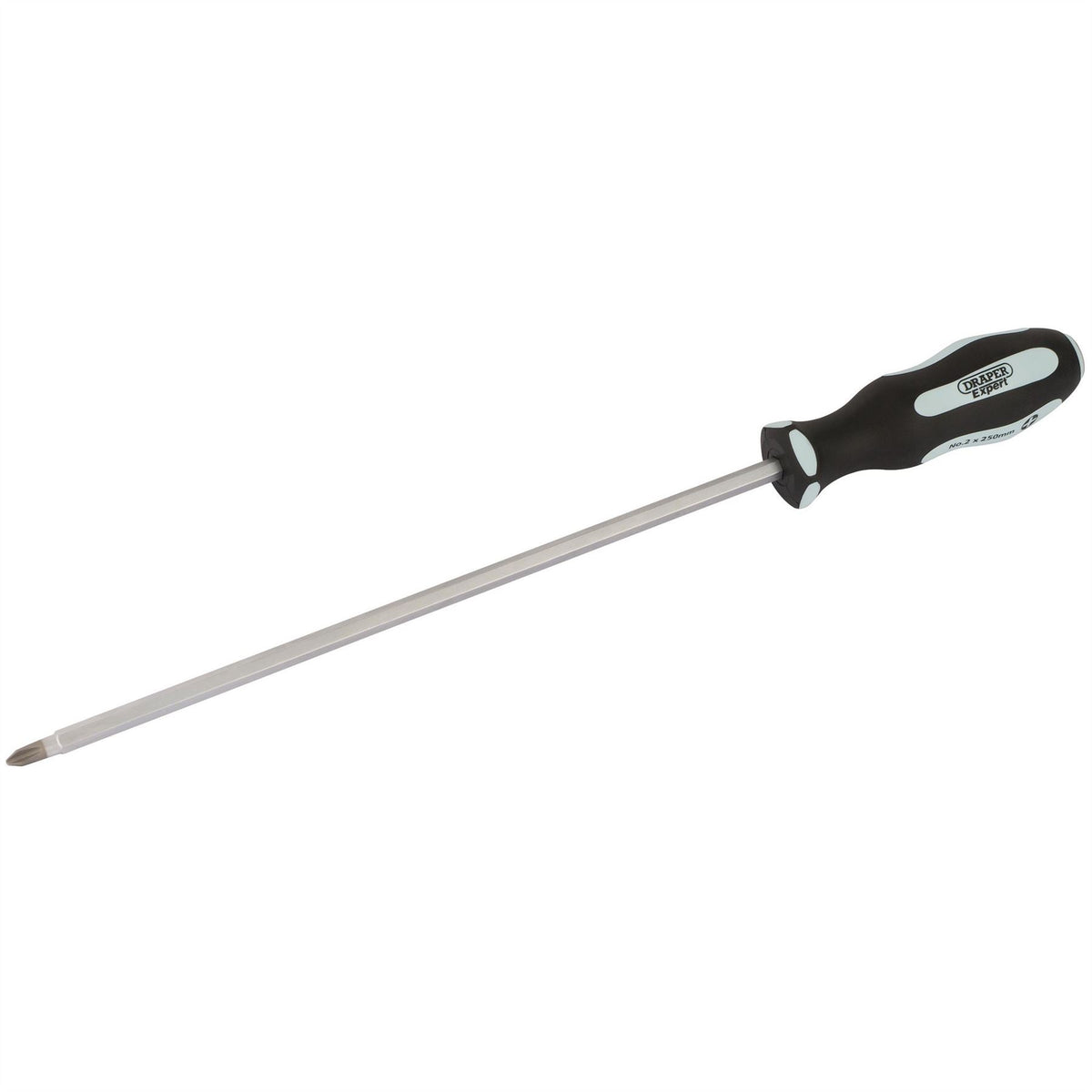 Draper Expert 'Pound Thru' Cross Slot Soft Grip Screwdriver No.2 x 250mm 63595 White Rose Tools