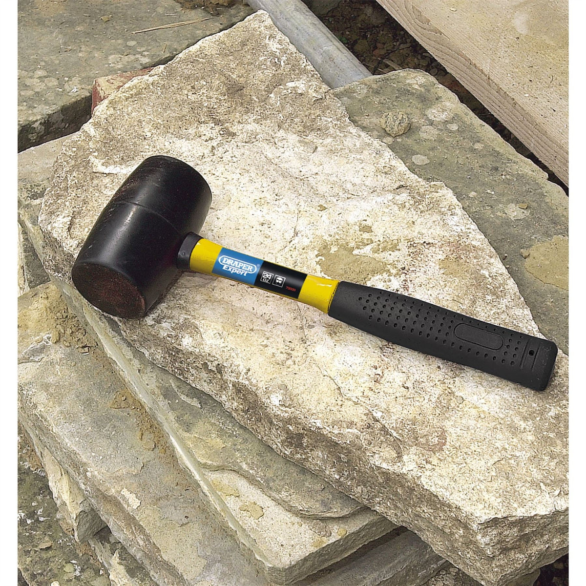 Draper Expert Rubber Mallet with Fibreglass Shaft 680g/24oz 72020 White Rose Tools