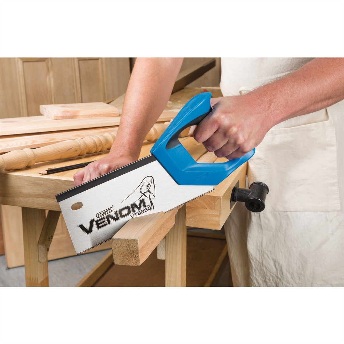 Draper Venom® Double Ground Tenon Saw 250mm 11tpi/12ppi 82199 White Rose Tools