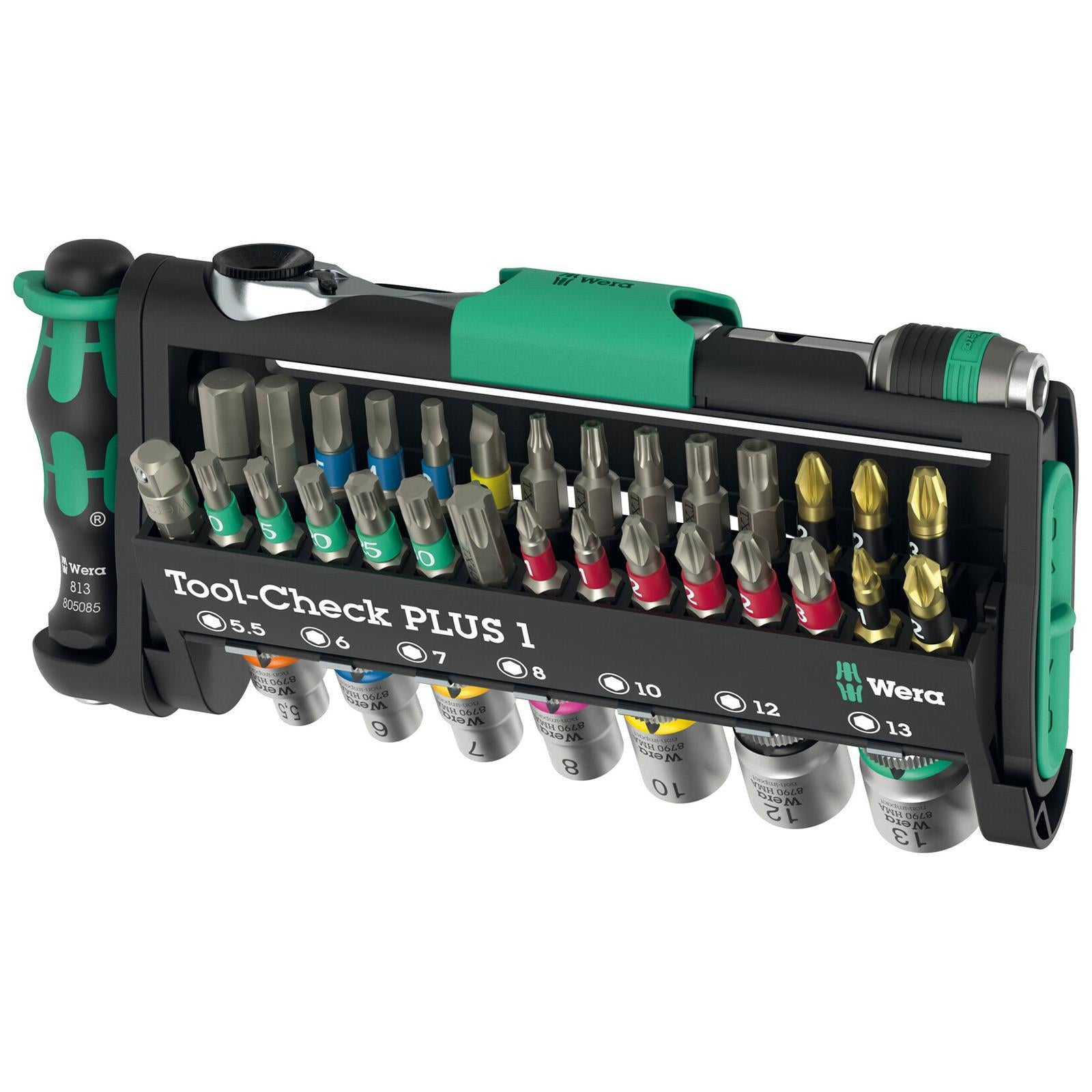 Wera Screwdriver Bits Bit Holder and Socket Set Tool Check PLUS 1 39 Pieces