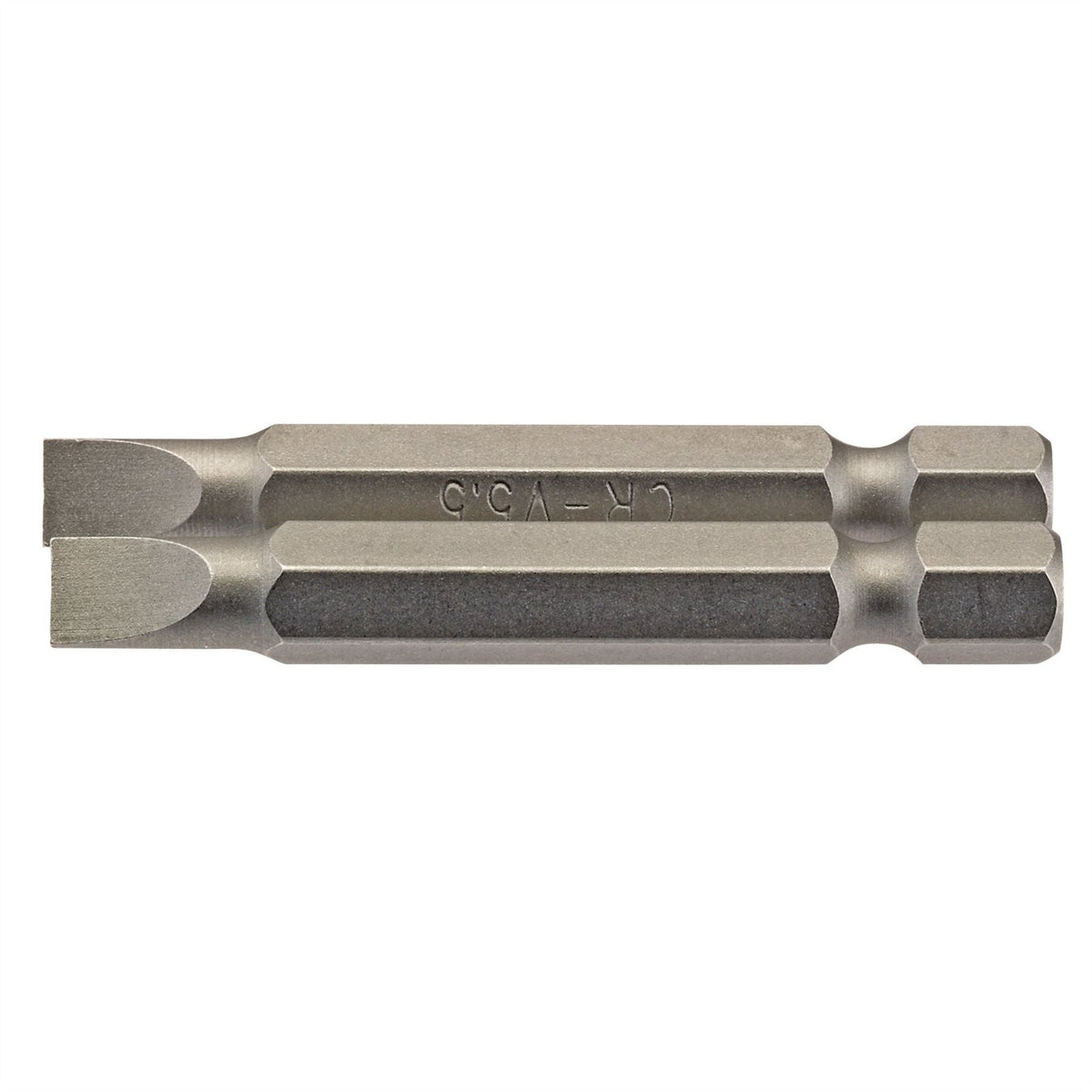 Draper Plain Slot Insert Bit 5.5mm 1/4" Hex 50mm Long (Pack of 2) 64094 White Rose Tools